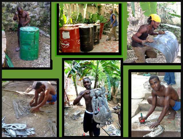 Haitian steel drum art - Haiti metal art